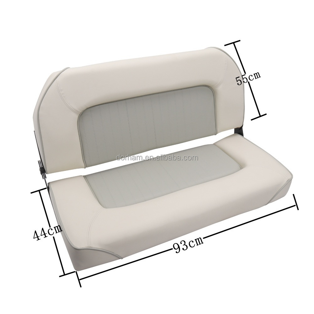 Fishing Boat Seat - เบาะนั่งเรือแบบพับได้สองทบ พนักพิงต่ำ เบาะหนานุ่มพิเศษ สำหรับเรือยอชต์ เรือประมง และเรือเดินทะเล