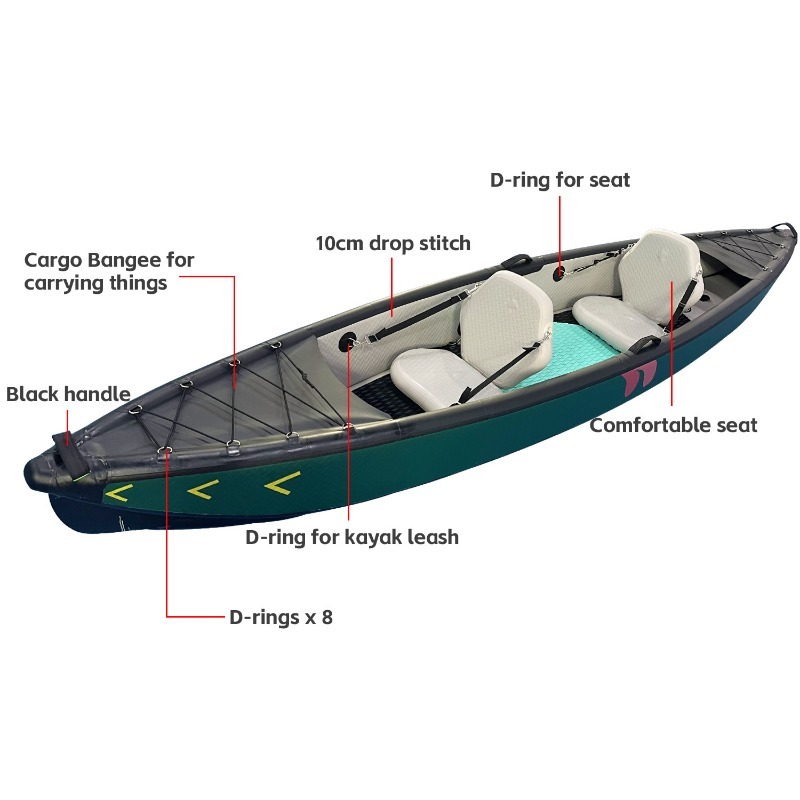เรือคายัคพองลมแบบพกพา ดีไซน์ให - Fishing Boat Inflatable บทวิจารณ์และราคา